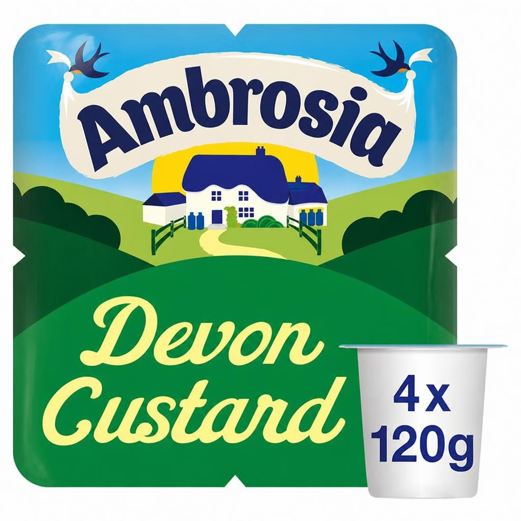 Ambrosia Devon 4 x 120g Custard Dessert Snack Pots