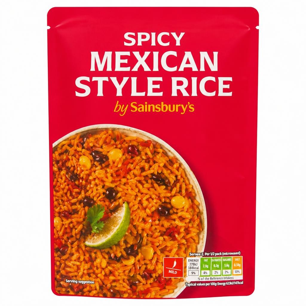 Sainsbury's Microwave Rice Spicy Mexican 250g