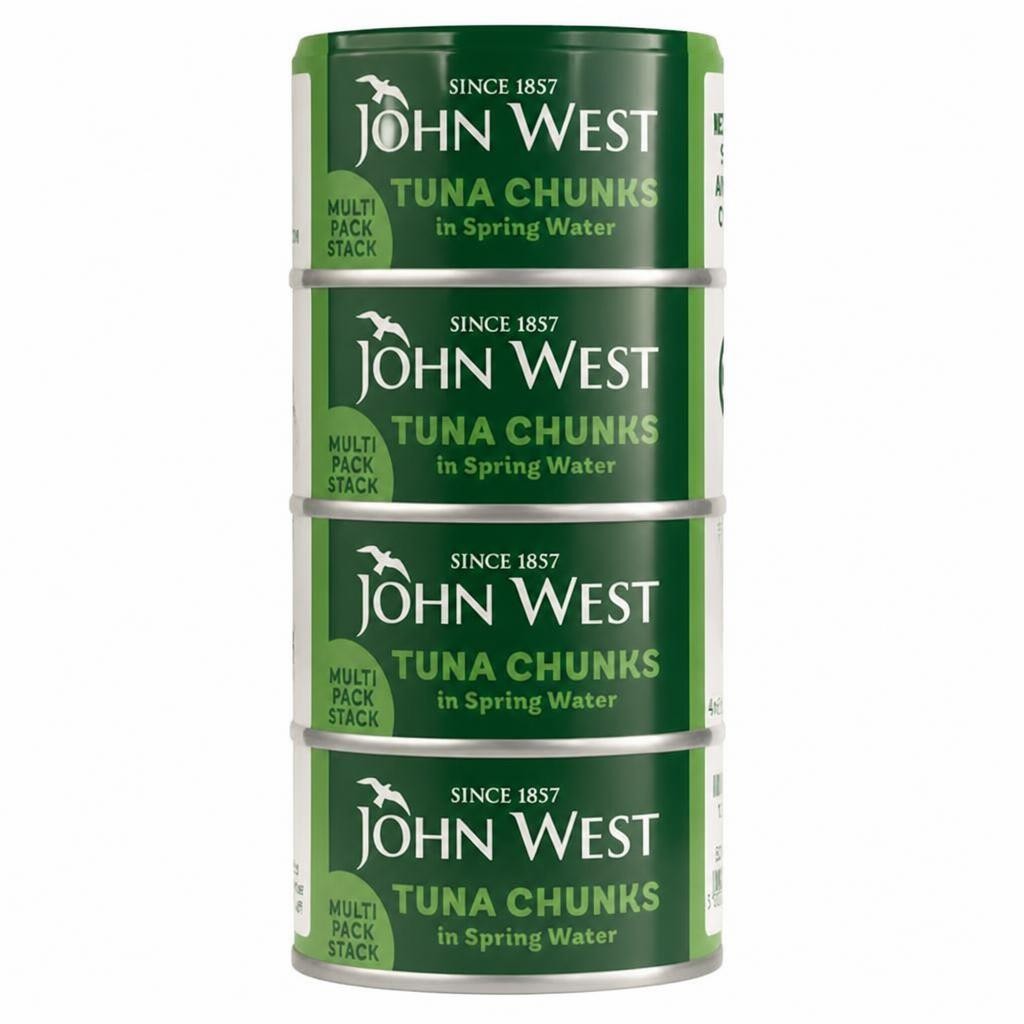 John West Tuna Chunks in Spring Water 4x125g (102g Drained)