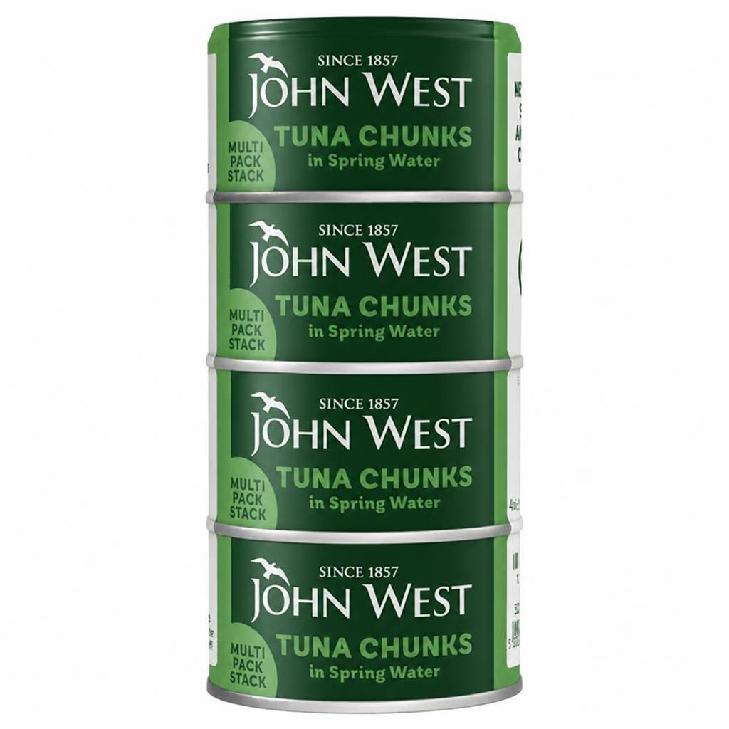 John West Tuna Chunks in Spring Water 4x125g (102g Drained)