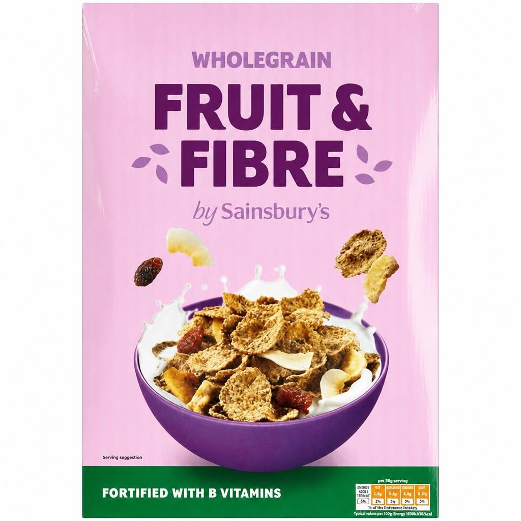 Sainsbury's Wholegrain Fruit & Fibre 750g