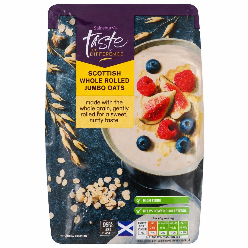 Sainsbury's Whole Rolled Porridge Oats, Taste the Difference 750g