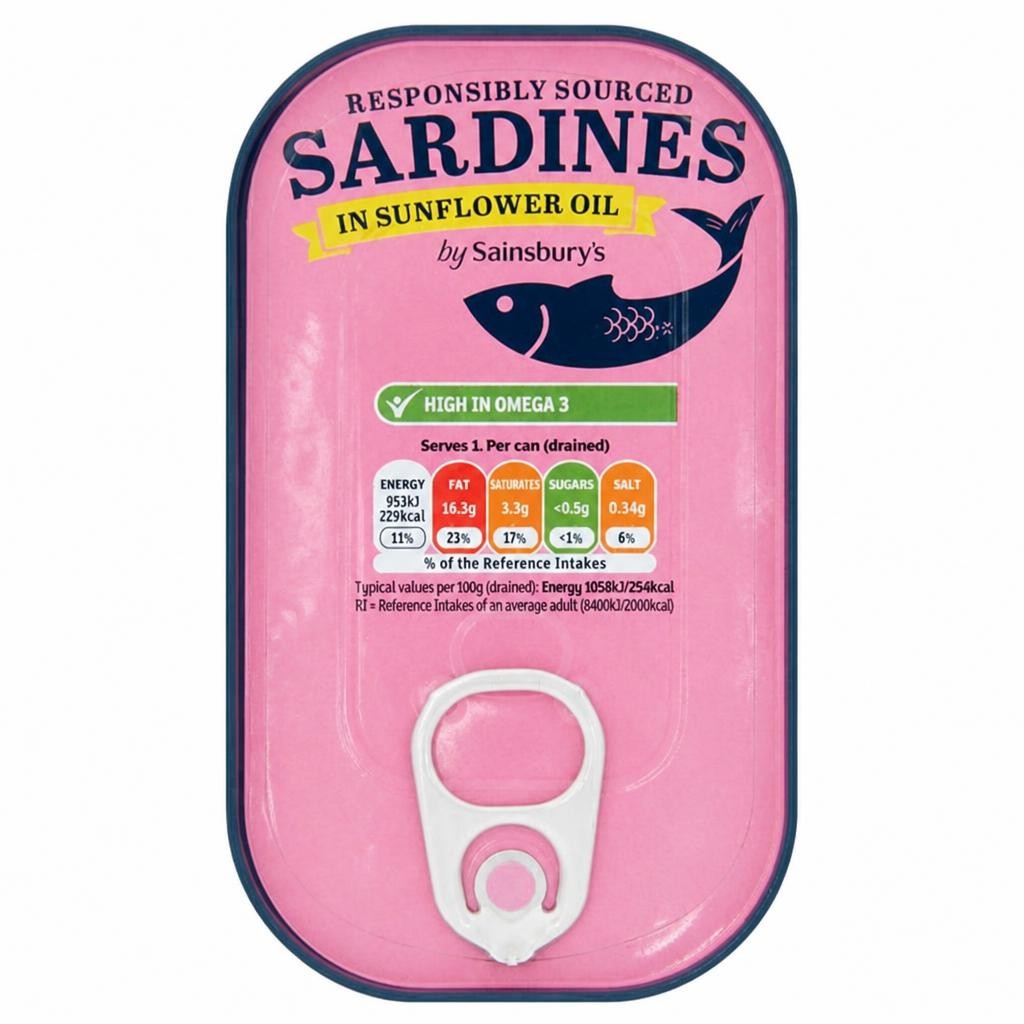 Sainsbury's Sardines in Sunflower Oil 120g (90g*)