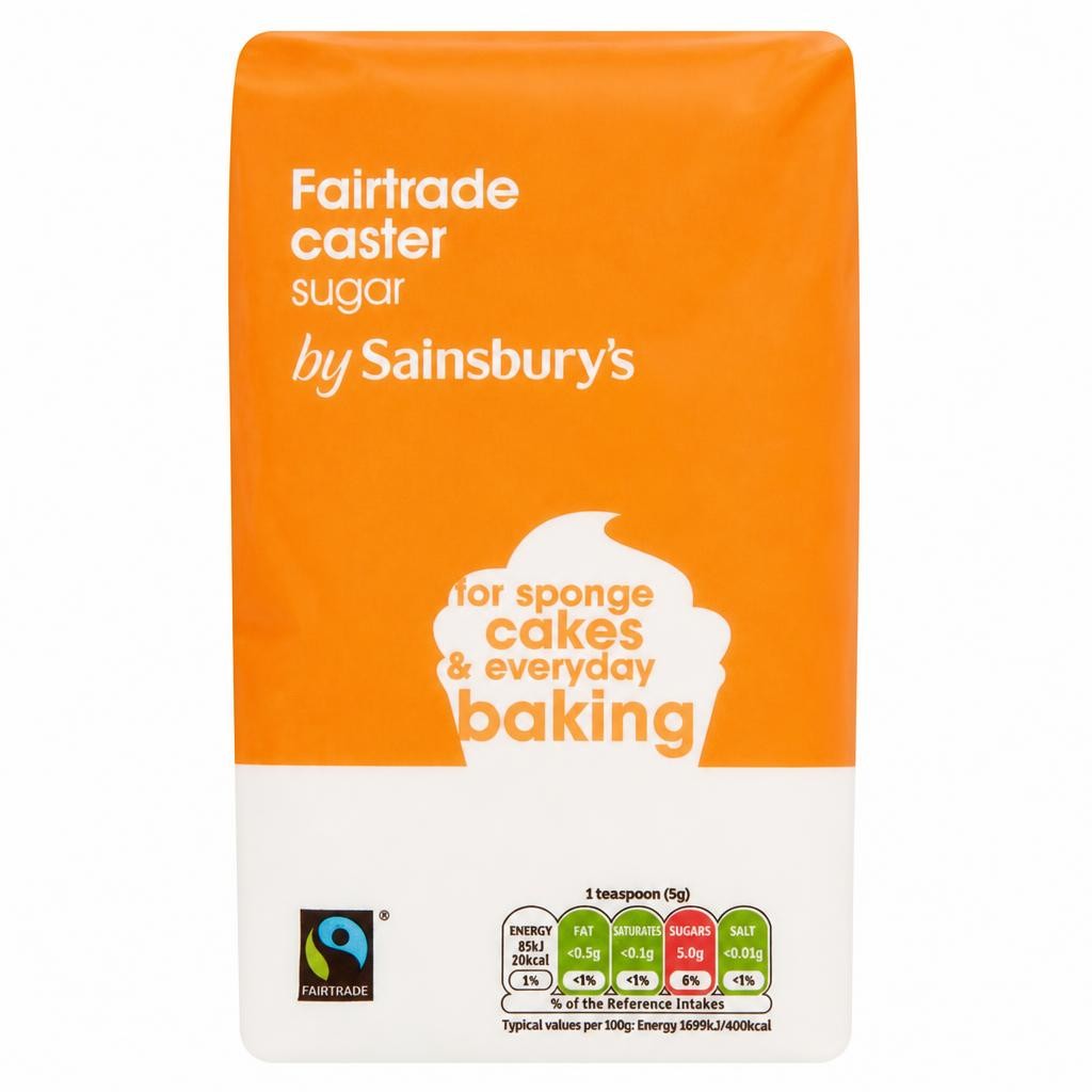 Sainsbury's Fairtrade White Caster Sugar 1kg