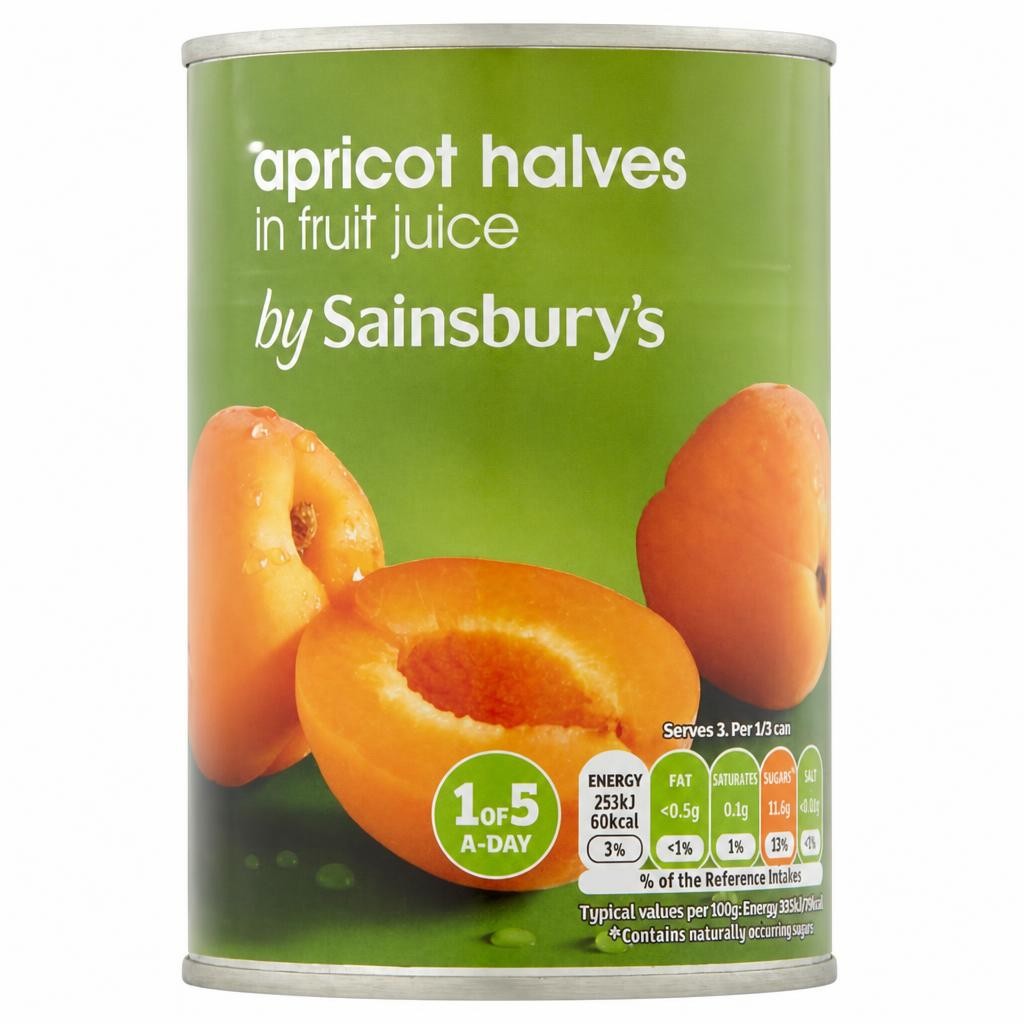 Sainsbury's Apricot Halves in Fruit Juice 411g