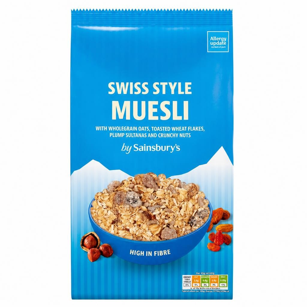 Sainsbury's Swiss Style Muesli, No Added Salt & Sugar 1kg