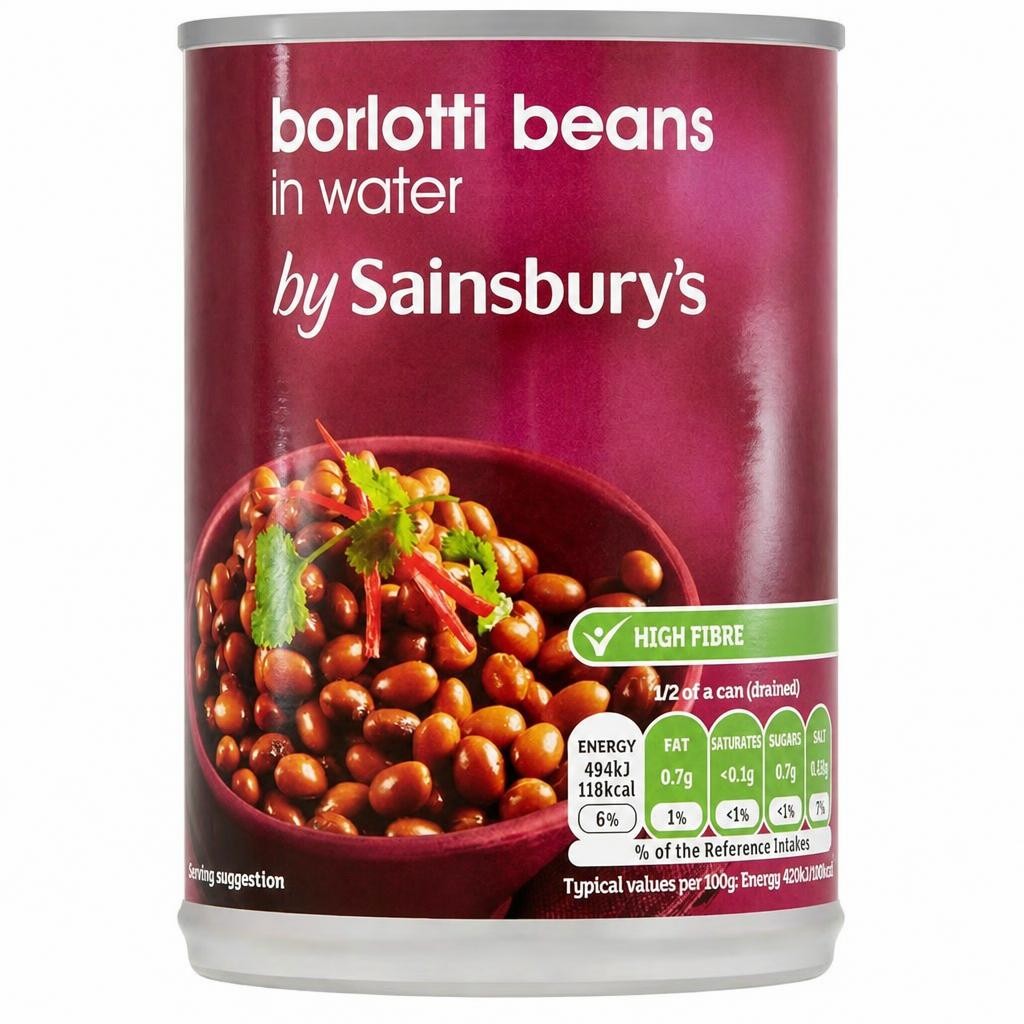 Sainsbury's Borlotti Beans In Water 400g (235g*)