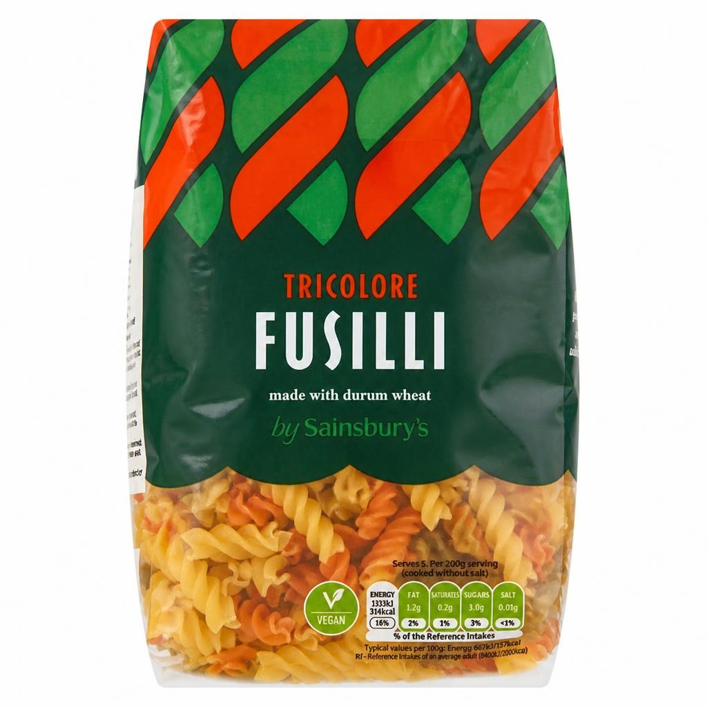 Sainsbury's Fusilli Tricolori Pasta 500g