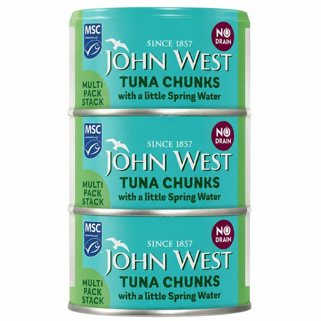 John West No Drain Tuna Chunks with a Little Spring Water MSC 3x100g