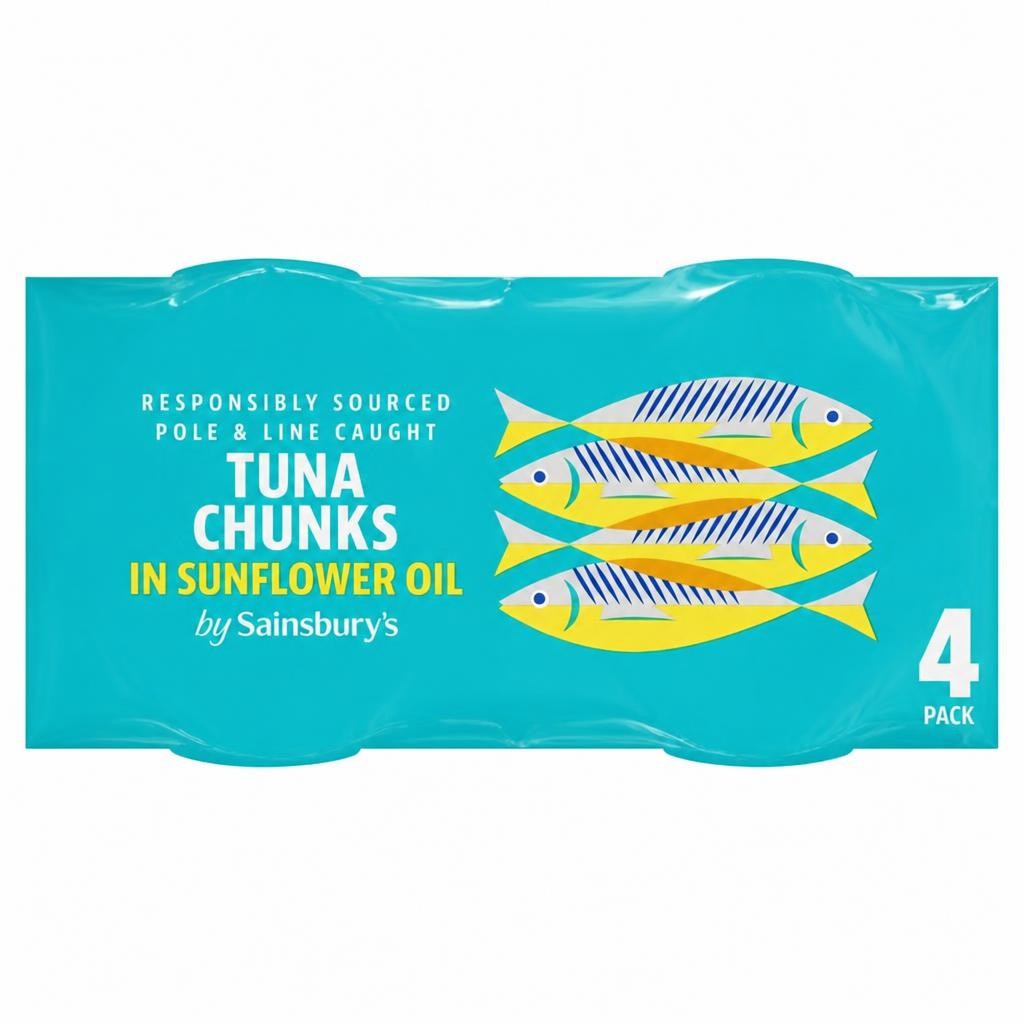 Sainsbury's Tuna Chunks in Sunflower Oil 4x145g