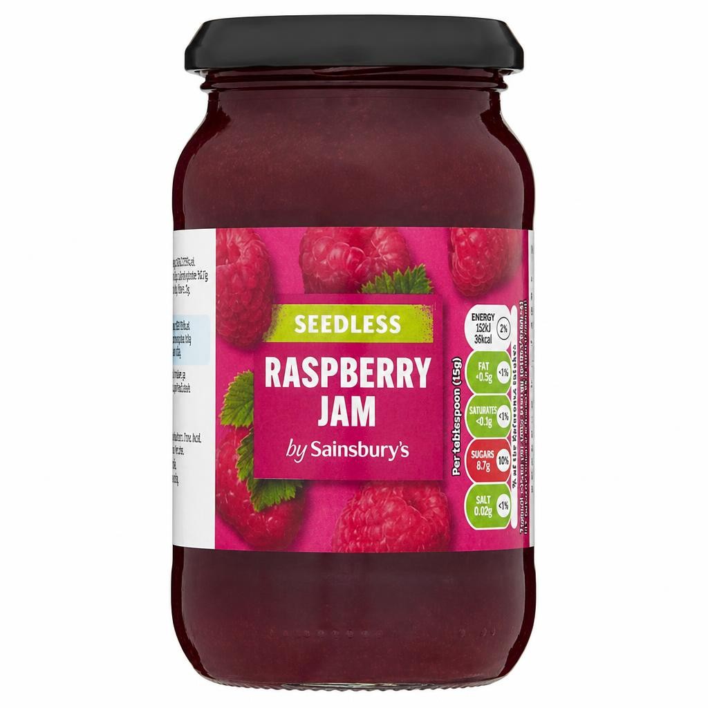 Sainsbury's Raspberry Jam, Seedless 454g