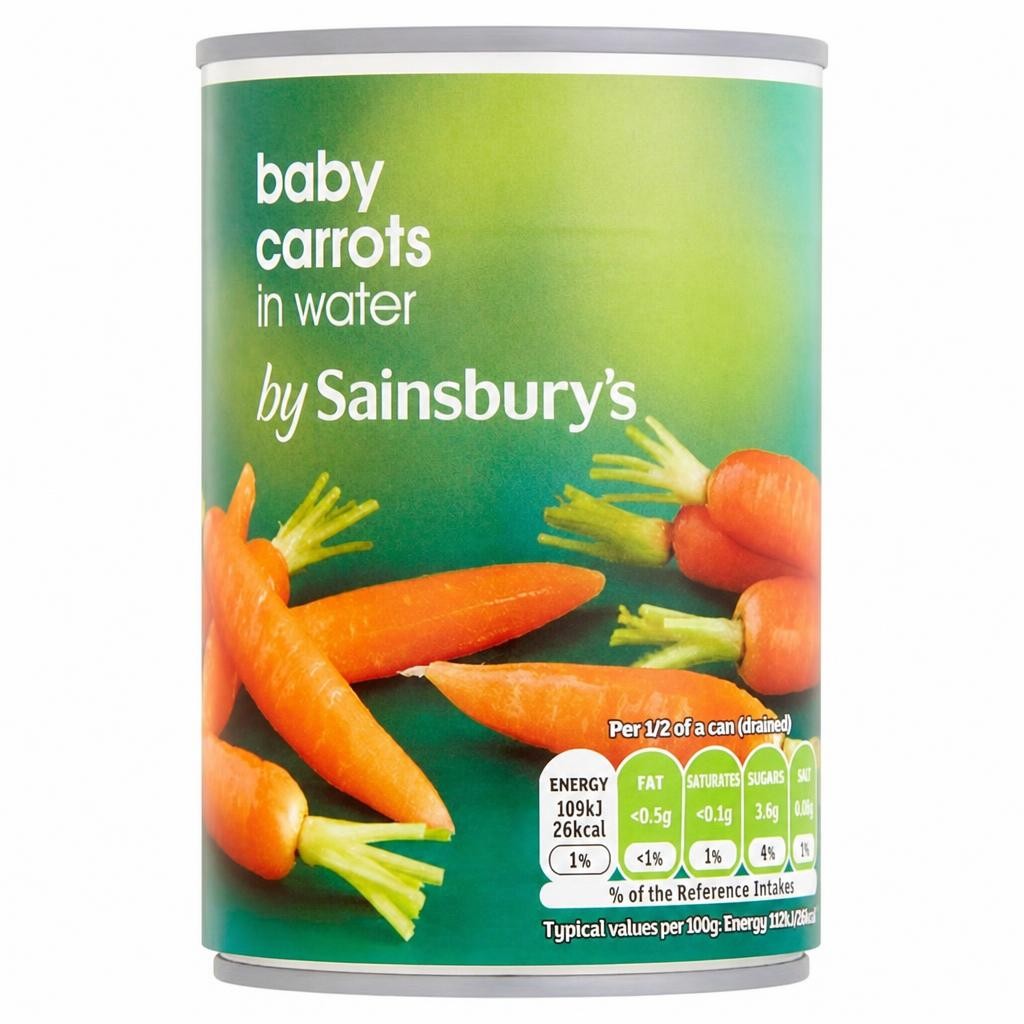 Sainsbury's Baby Carrots In Water 300g (180g*)