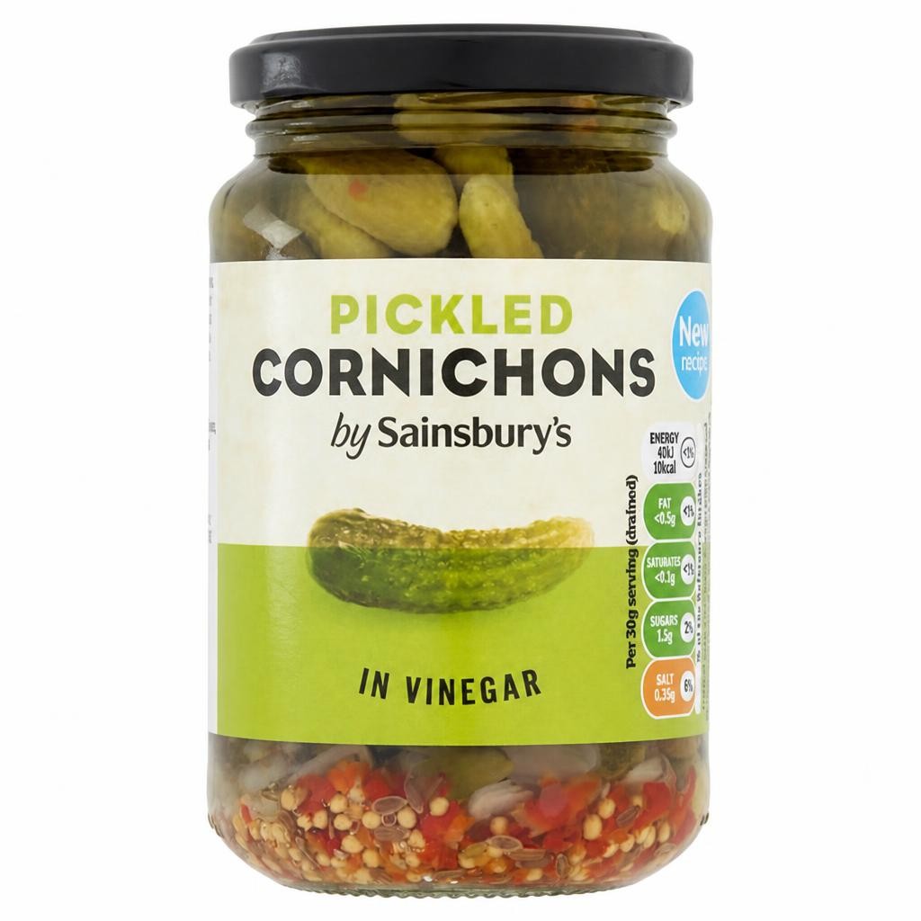 Sainsbury's Pickled Cornichons in Vinegar 340g (180g*)