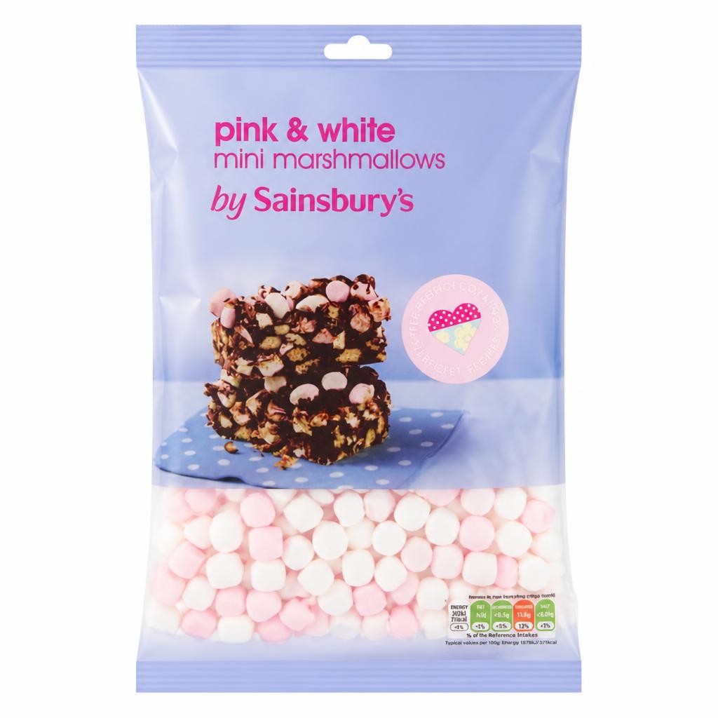 Sainsbury's Pink & White Mini Mallows 150g