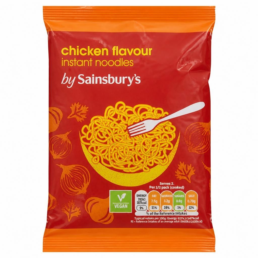 Sainsbury's Chicken Flavour Instant Noodles 90g