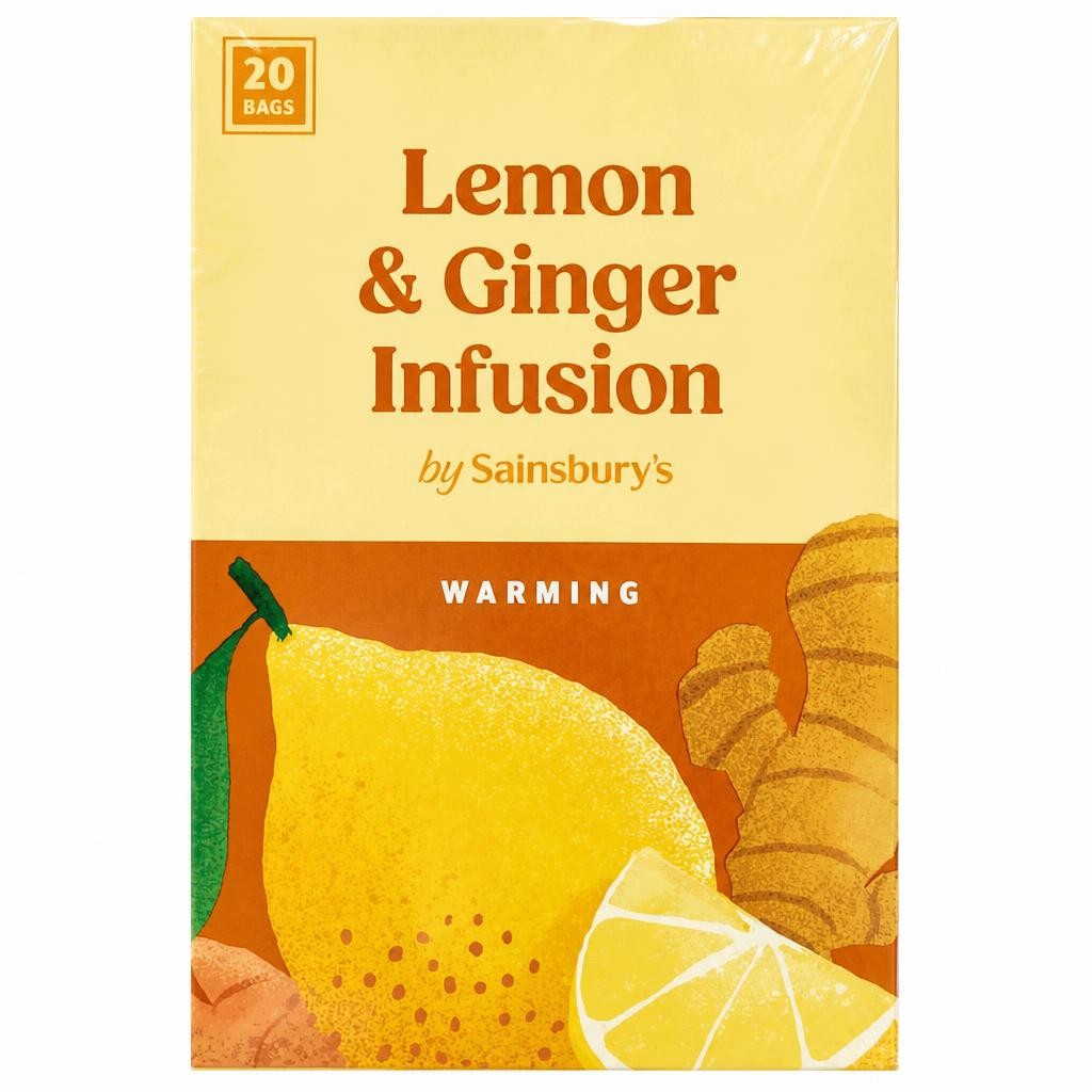 Sainsbury's Infusions Lemon & Ginger Tea Bags x20