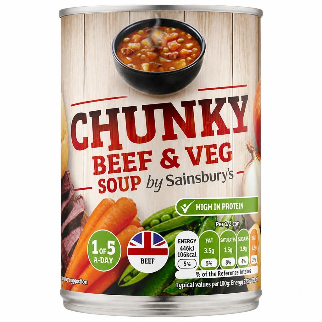 Sainsbury's Chunky Beef & Vegetable Soup 400g