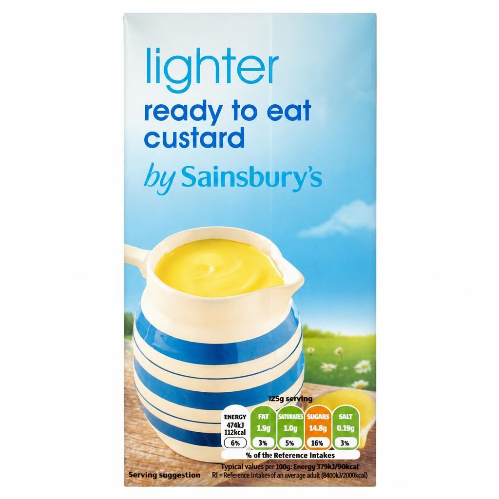 Sainsbury's Ready To Eat Lighter Custard 500g