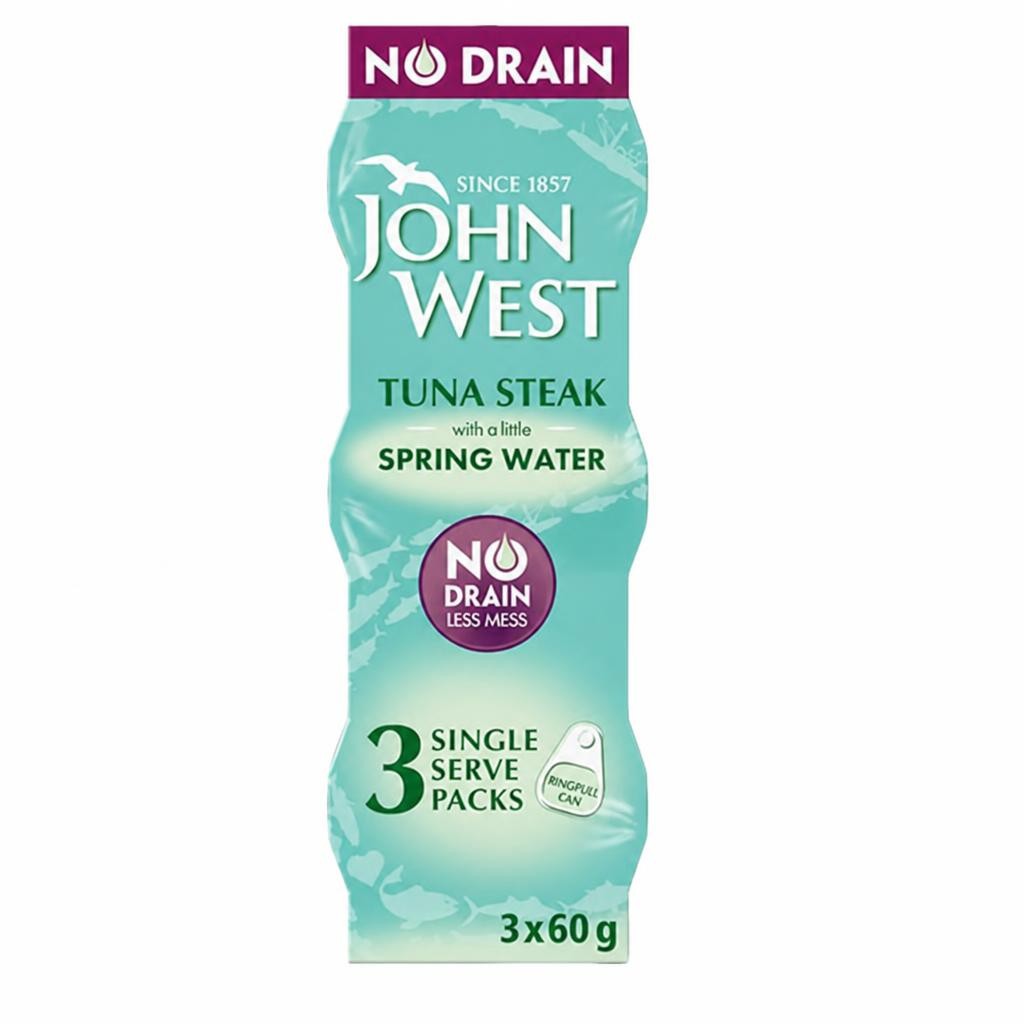 John West Tuna Steak with Spring Water 3x60g