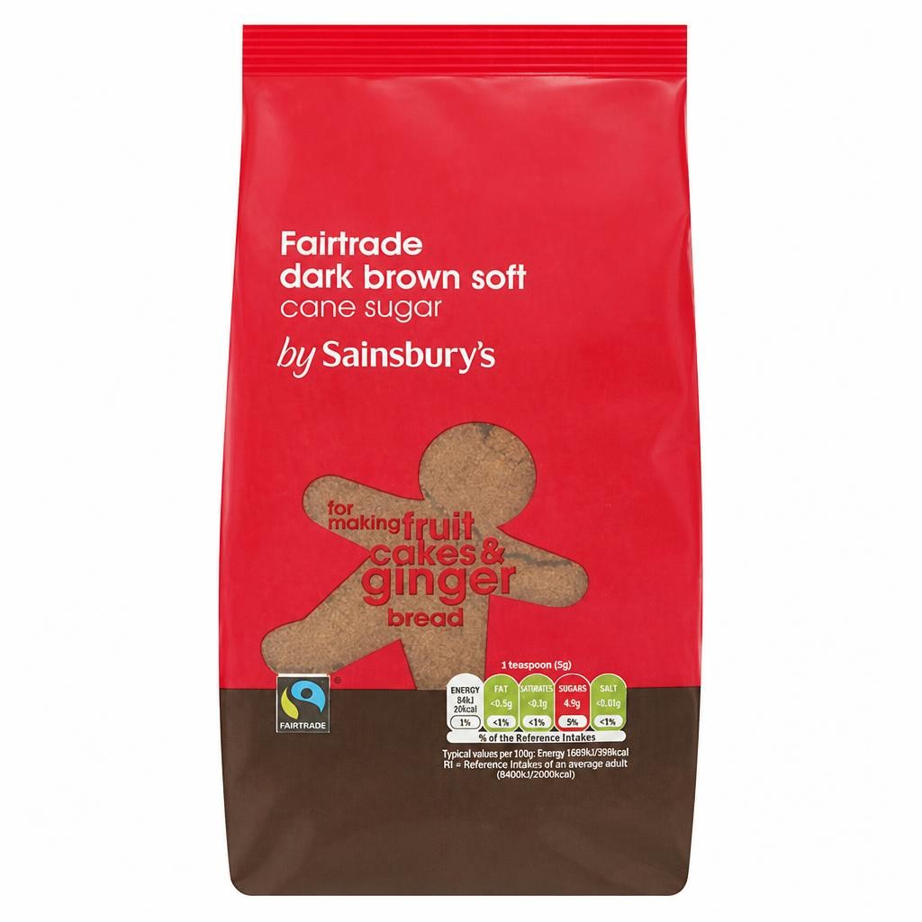 Sainsbury's Fairtrade Dark Soft Brown Sugar 500g