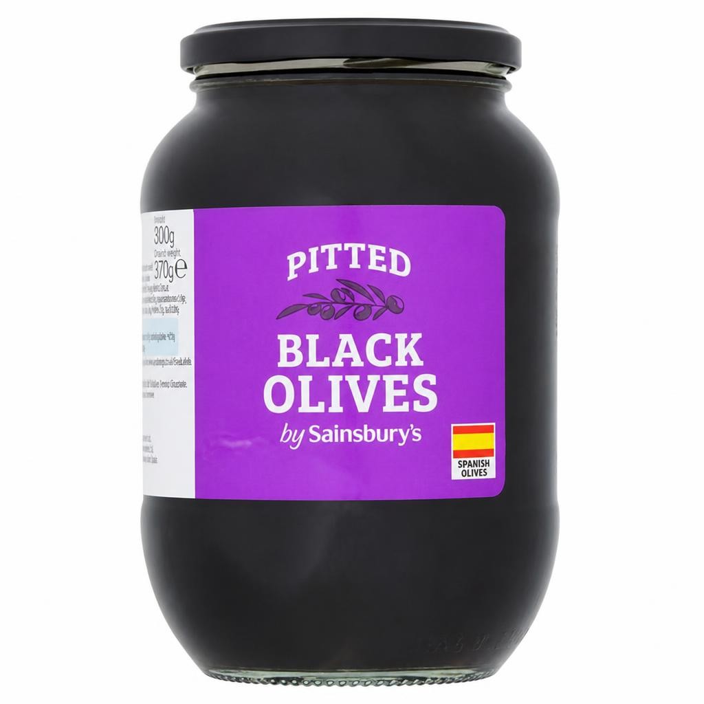 Sainsbury's Pitted Black Olives 800g (370g*)