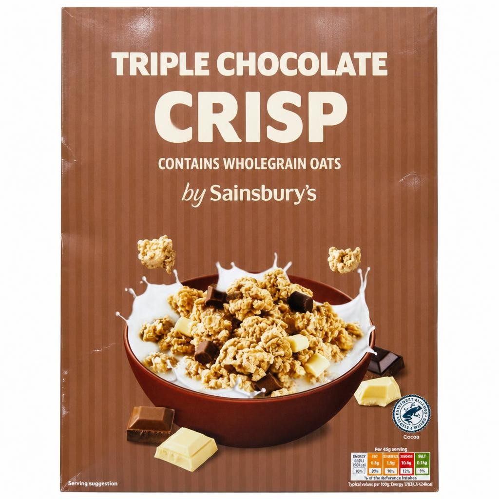 Sainsbury's Triple Chocolate Crisp 500g