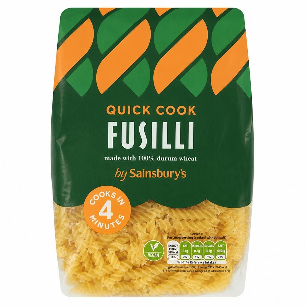 Sainsbury's Quick Cook Fusilli Pasta 500g