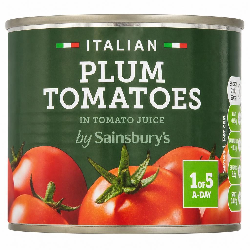 Sainsbury's Premium Peeled Plum Tomatoes 227g