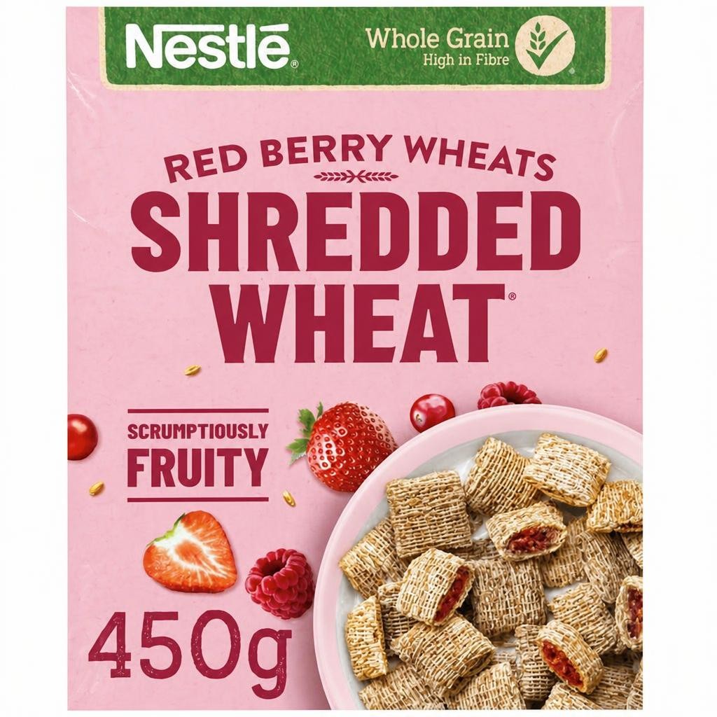 Nestle Shredded Wheat Bitesize Red Berry Wheats Cereal 450g