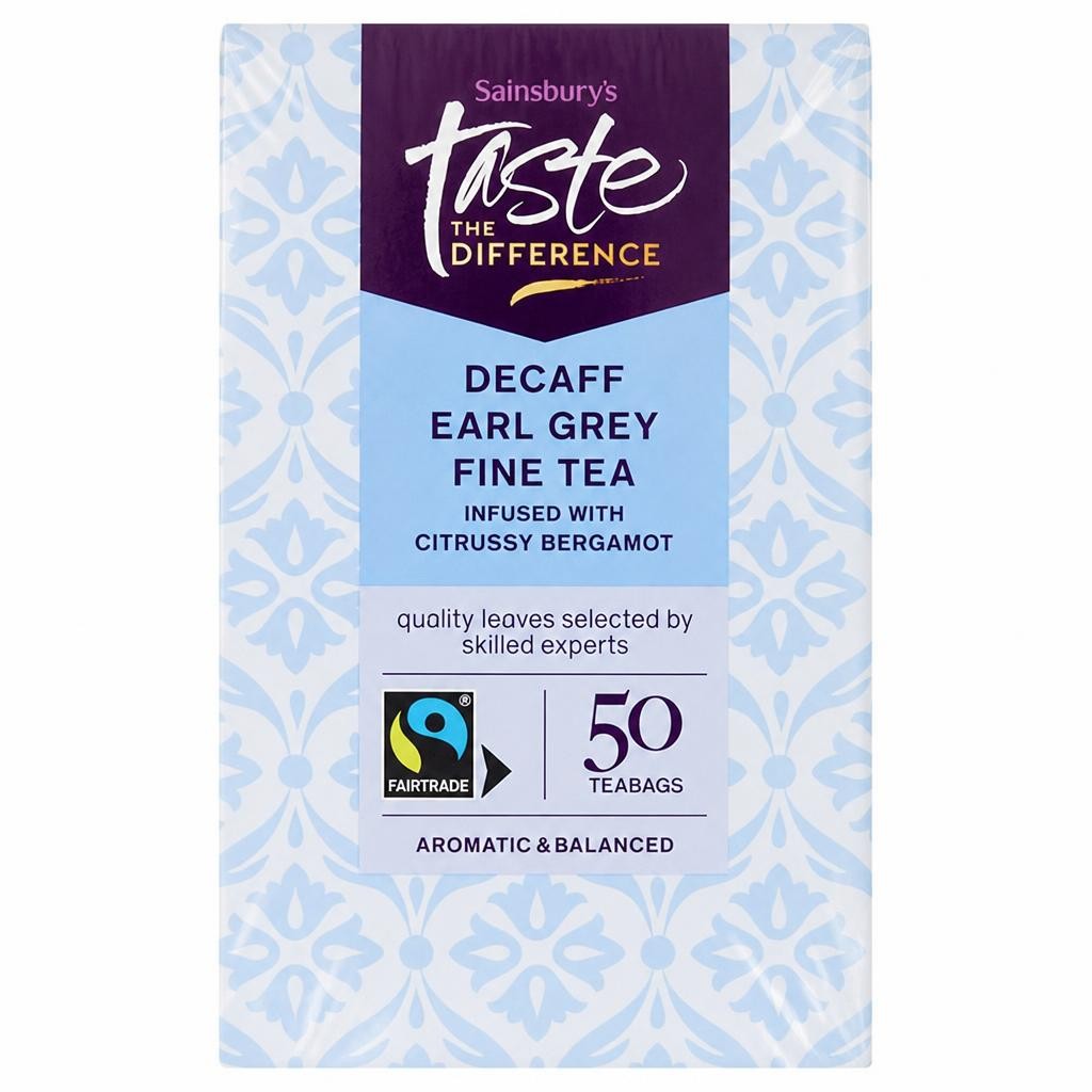Sainsbury's Earl Grey Decaff Tea Bags, Taste the Difference x50