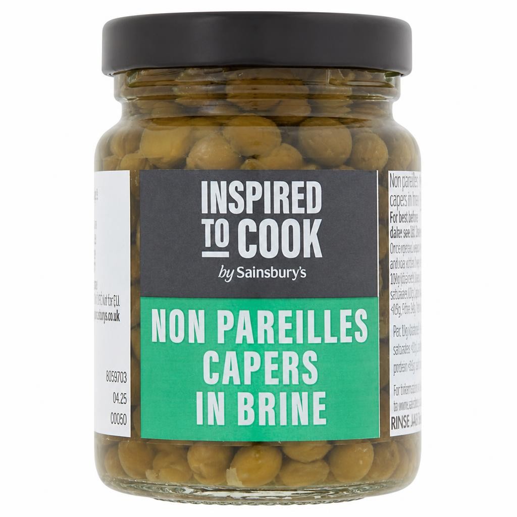 Sainsbury's Non Pareilles Capers in Brine, Inspired to Cook 100g (60g*)