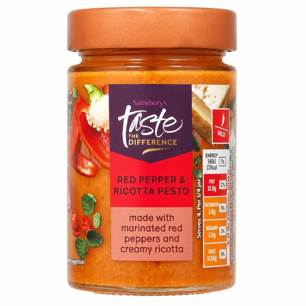 Sainsbury's Red Pepper & Ricotta Pesto, Taste the Difference 190g