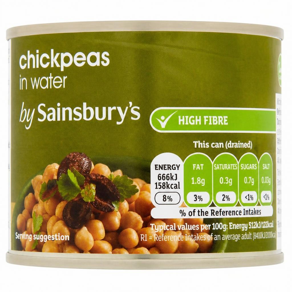 Sainsbury's Chickpeas 215g (130g*)