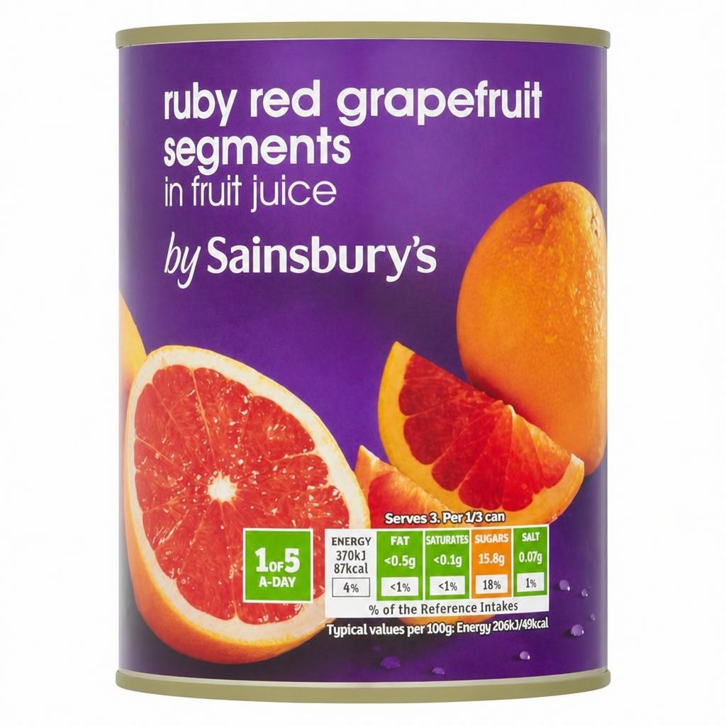 Sainsbury's Ruby Red Grapefruit Segments In Fruit Juice 539g
