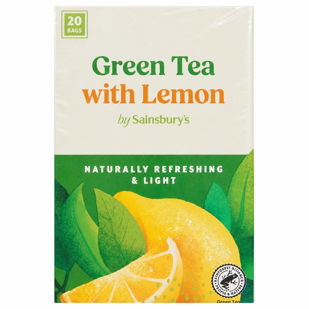 Sainsbury's Green Tea with Lemon x20 Tea Bags 38g