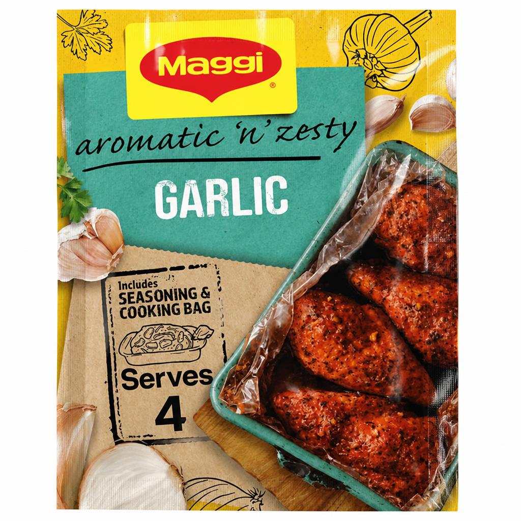 Maggi So Juicy Aromatic & Zesty Garlic Chicken Herbs & Spices Recipe Mix 30g