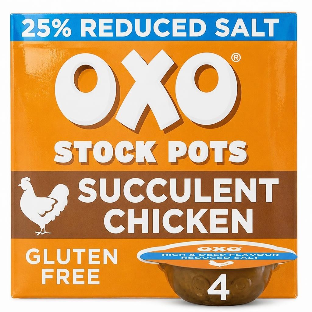 Oxo Reduced Salt Chicken with Bay and Parsley Stock Pots x4 80g