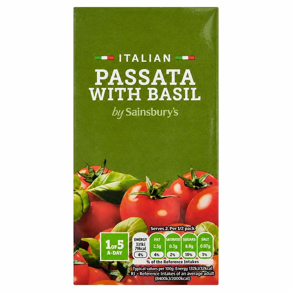 Sainsbury's Italian Passata with Basil 500g