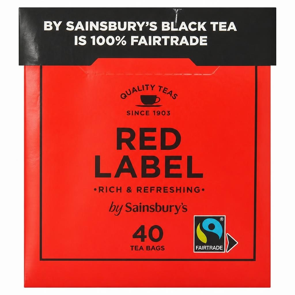 Sainsbury's Red Label Fairtrade Tea Bags x40 125g