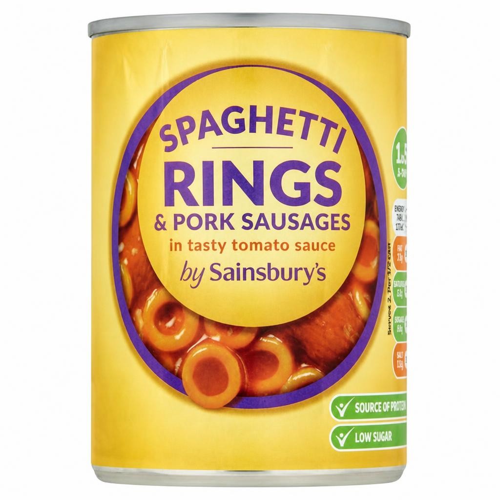 Sainsbury's Spaghetti Rings & Pork Sausages 400g
