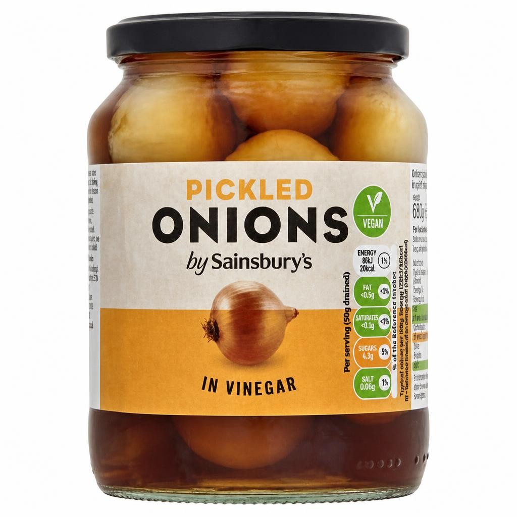 Sainsbury's Pickled Onions in Vinegar 680g (310g*)