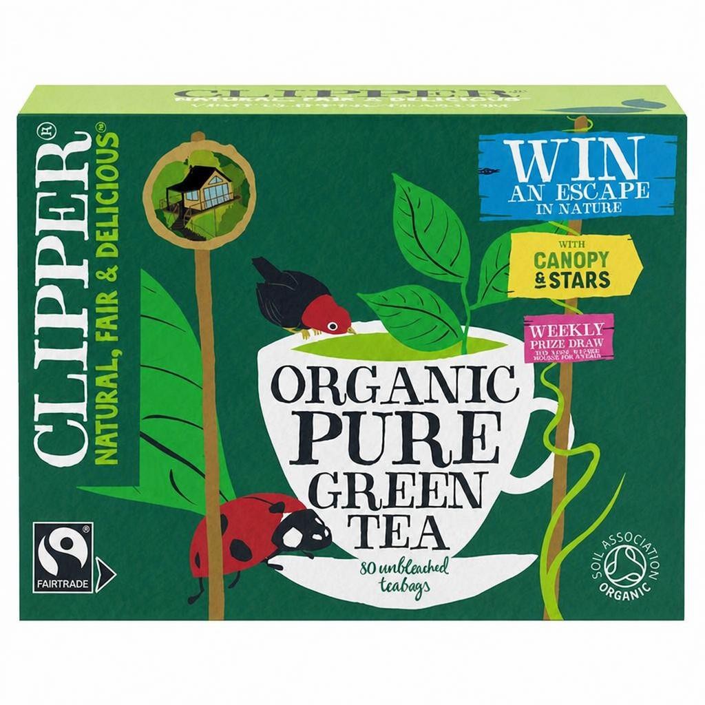 Clipper Fairtrade Organic Green Tea x80 Tea Bags 160g