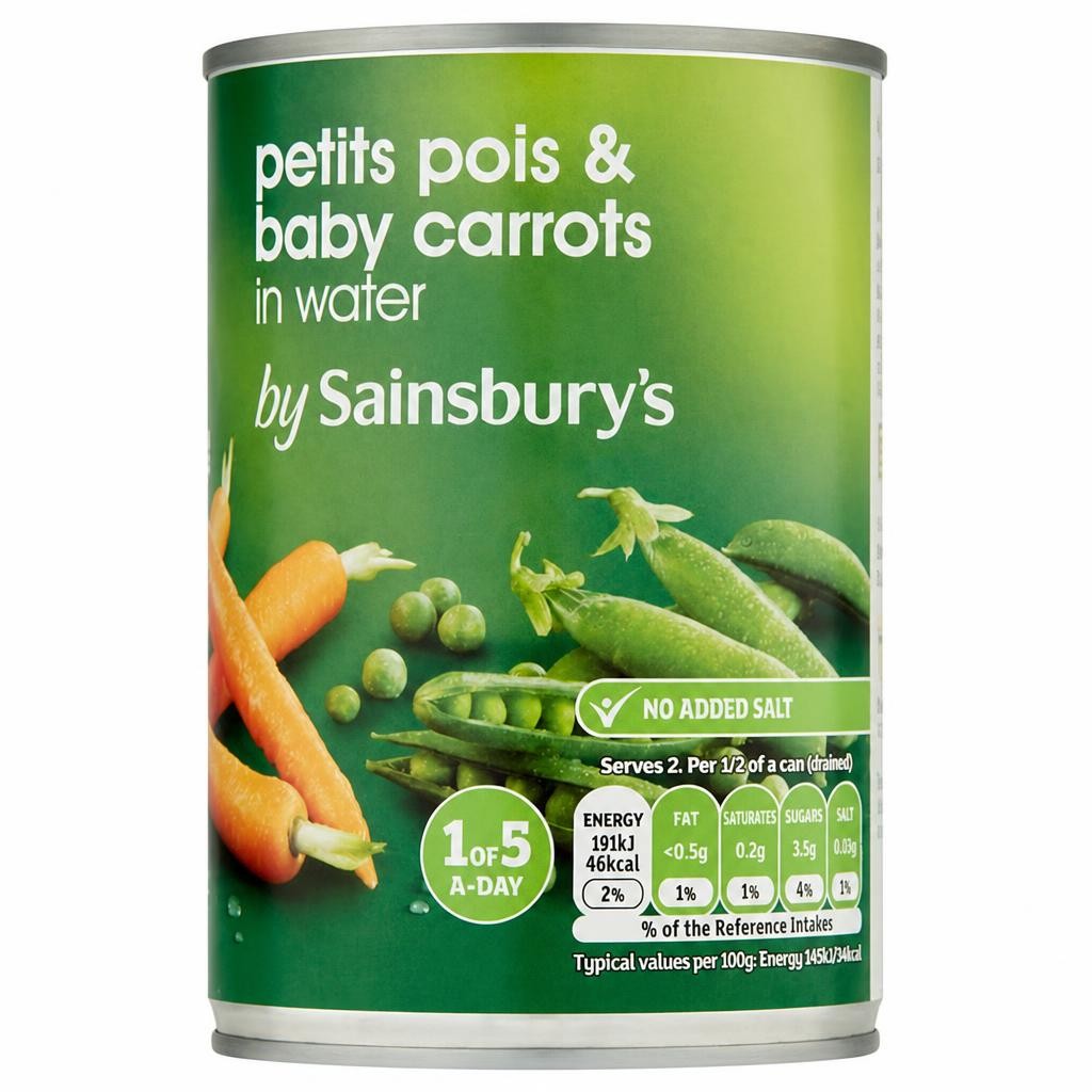 Sainsbury's Petit Pois & Baby Carrots 400g