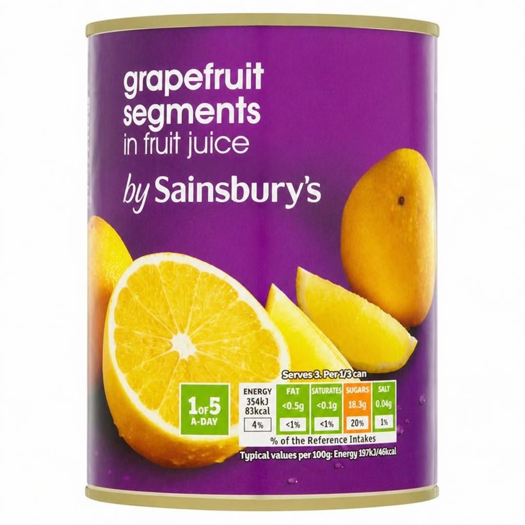 Sainsbury's Grapefruit Segments In Juice, Unsweetened 539g