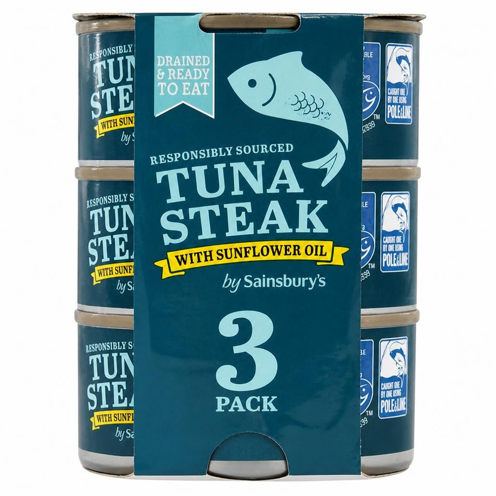 Sainsbury's Tuna Steak in Sunflower Oil 3x120g