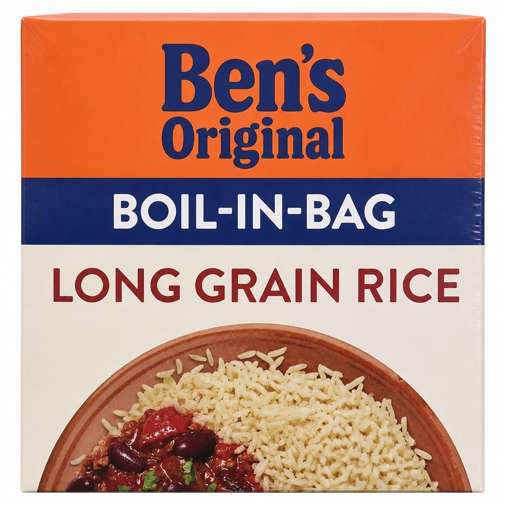Bens Original Boil in Bag Long Grain Rice 8x62.5g