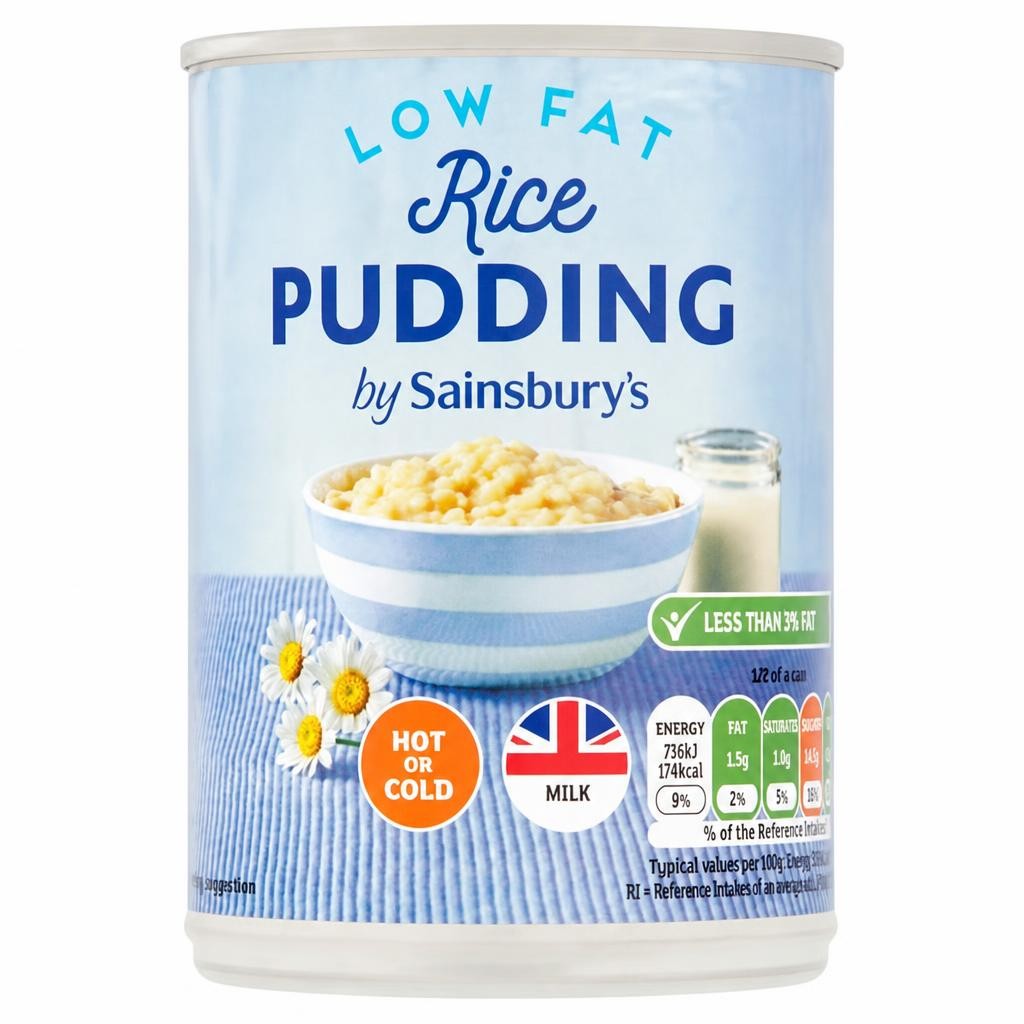 Sainsbury's Rice Pudding, Low Fat, Be Good To Yourself 400g