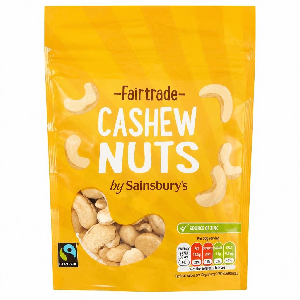 Sainsbury's Fairtrade Cashew Nuts 100g