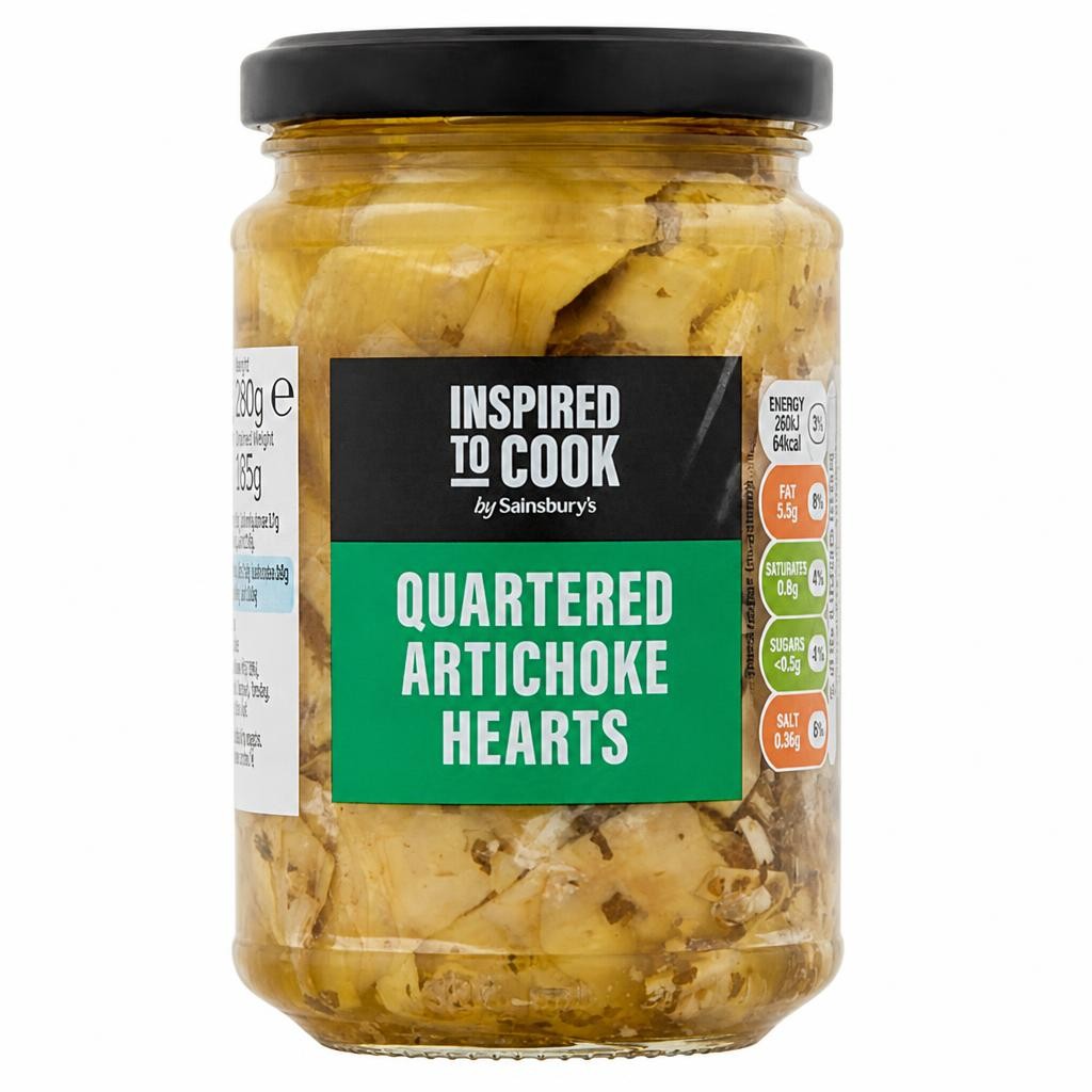Sainsbury's Quartered Artichoke Hearts, Inspired to Cook 280g (185g*)