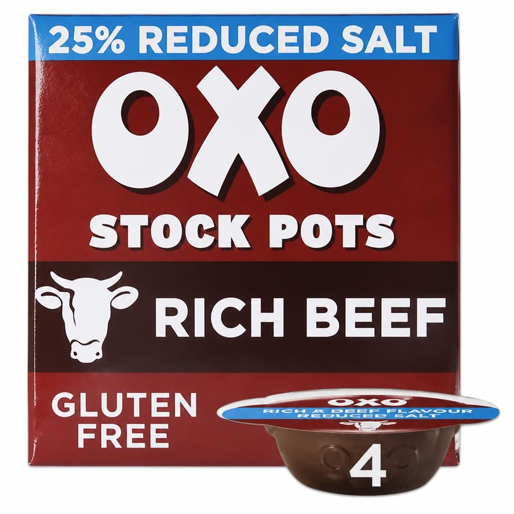 Oxo Reduced Salt Beef with Onion & Rosemary Stock Pots x4 80g